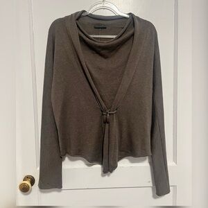 OSKA Stone draped silk wool cowl neck lagenlook Sweater Size 6/8 $409